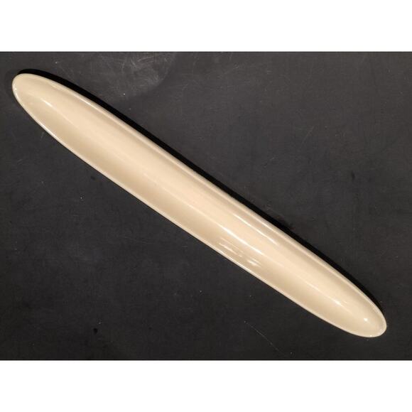 SHONFELDS Vintage Olive Boat Cream with Black Leaf Accent on Sides 16.5"x2" - Picture 5 of 6